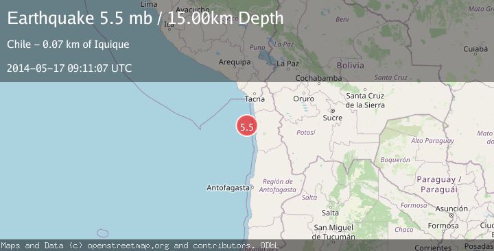 Map of OFFSHORE TARAPACA, CHILE