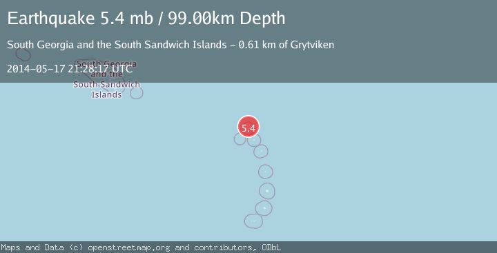 Map of SOUTH SANDWICH ISLANDS REGION