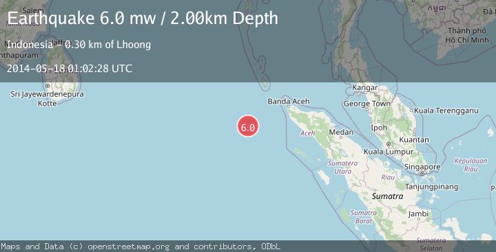 Map of OFF W COAST OF NORTHERN SUMATRA