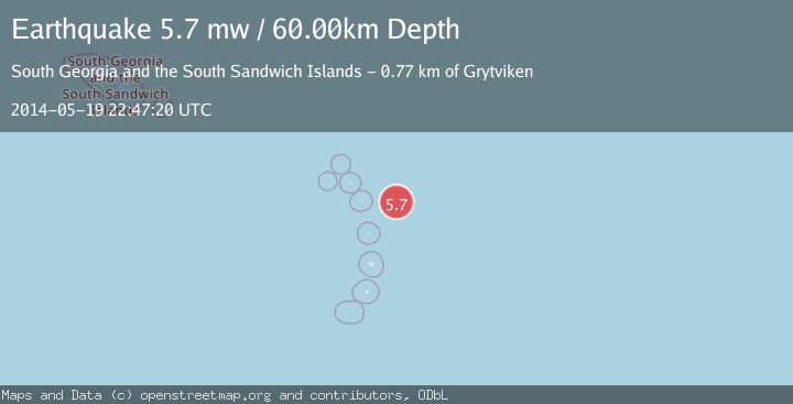Map of SOUTH SANDWICH ISLANDS REGION