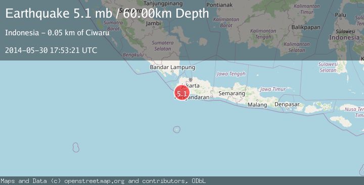 Map of JAVA, INDONESIA