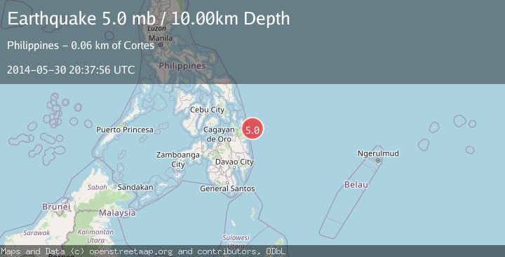 Map of MINDANAO, PHILIPPINES