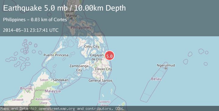 Map of MINDANAO, PHILIPPINES