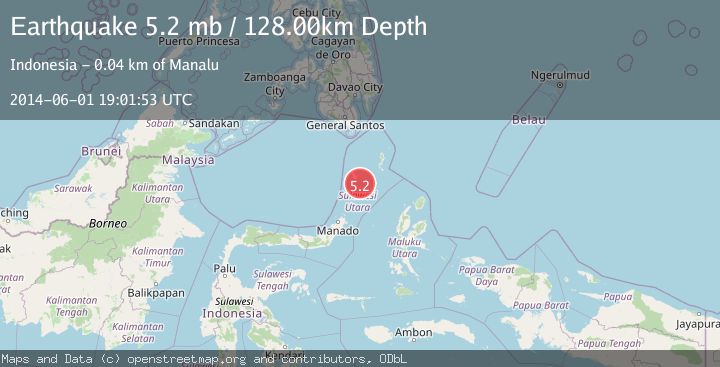 Map of KEPULAUAN SANGIHE, INDONESIA