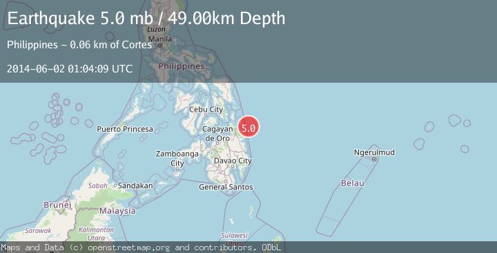 Map of MINDANAO, PHILIPPINES