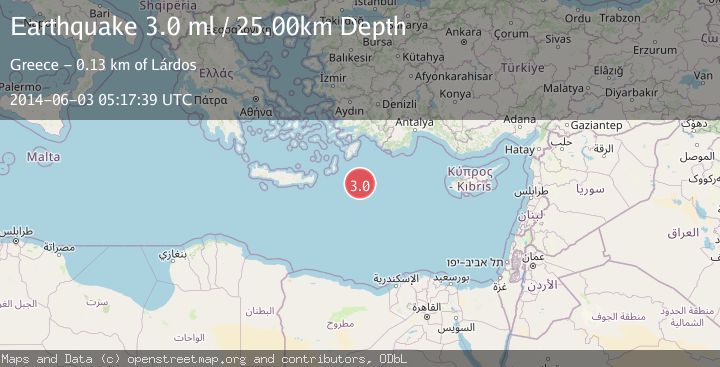 Map of EASTERN MEDITERRANEAN SEA