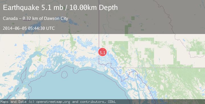 Map of SOUTHERN YUKON TERRITORY, CANADA