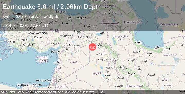 Map of SYRIA-IRAQ BORDER REGION