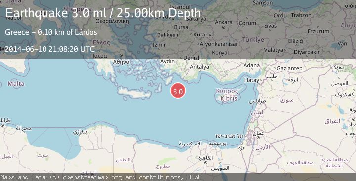 Map of EASTERN MEDITERRANEAN SEA