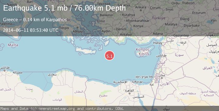 Map of EASTERN MEDITERRANEAN SEA