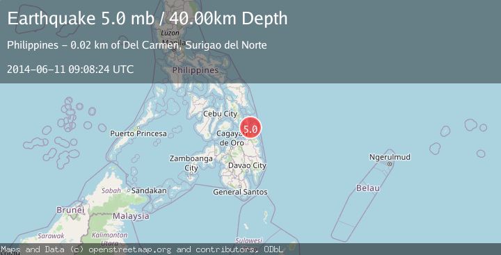 Map of MINDANAO, PHILIPPINES