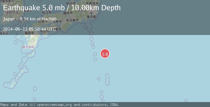 Map of IZU ISLANDS, JAPAN REGION