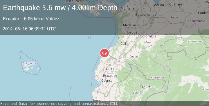 Map of NEAR COAST OF ECUADOR