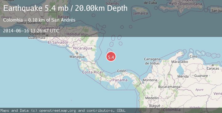 Map of NORTH OF PANAMA