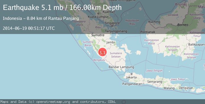 Map of SOUTHERN SUMATRA, INDONESIA