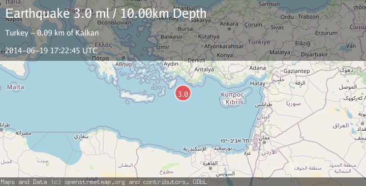 Map of EASTERN MEDITERRANEAN SEA