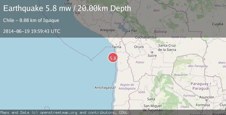 Map of OFFSHORE TARAPACA, CHILE