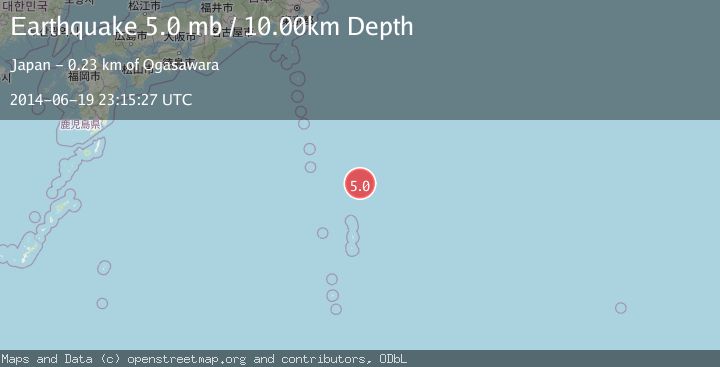 Map of IZU ISLANDS, JAPAN REGION
