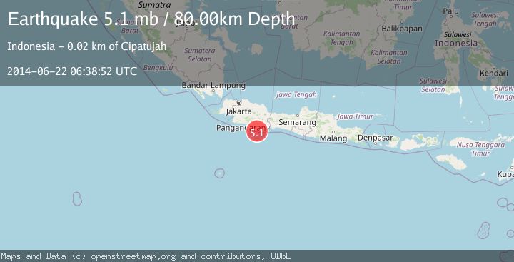 Map of JAVA, INDONESIA