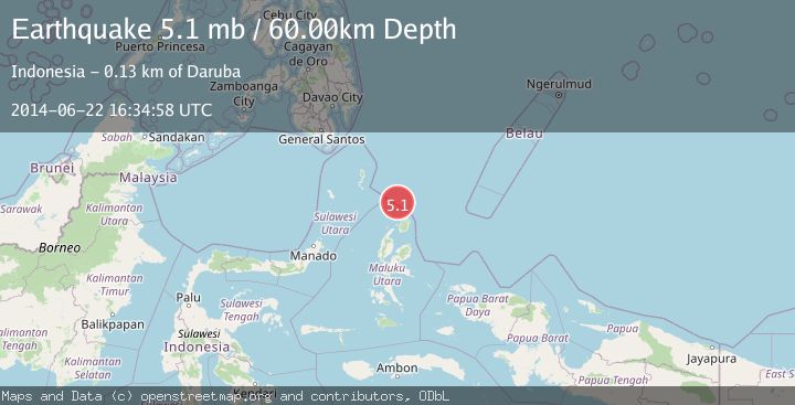 Map of NORTH OF HALMAHERA, INDONESIA