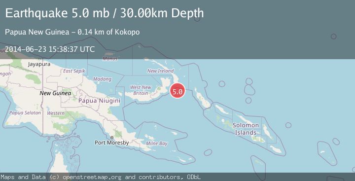 Map of NEW IRELAND REGION, P.N.G.