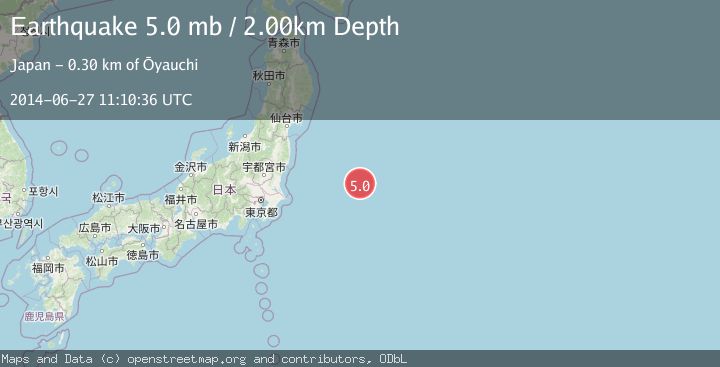 Map of OFF EAST COAST OF HONSHU, JAPAN
