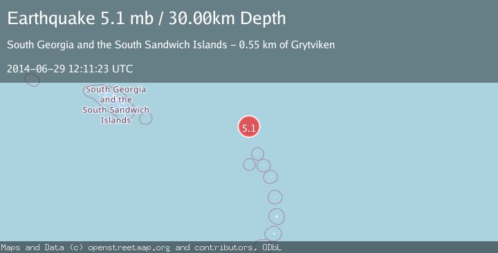 Map of SOUTH SANDWICH ISLANDS REGION