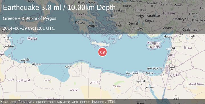 Map of CRETE, GREECE