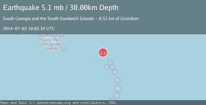 Map of SOUTH SANDWICH ISLANDS REGION