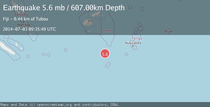 Map of SOUTH OF FIJI ISLANDS