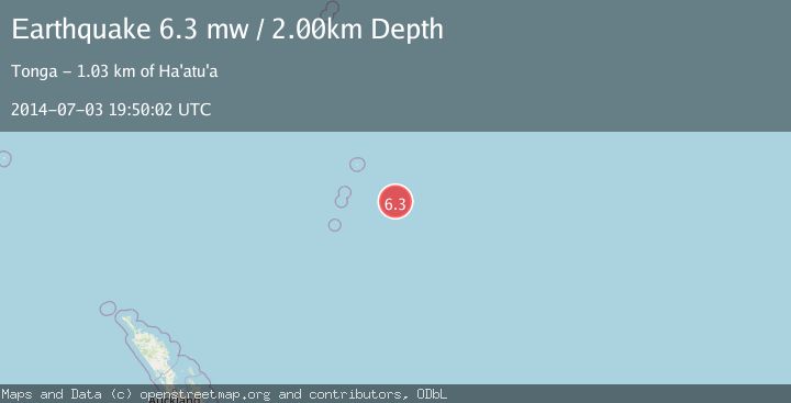 Map of KERMADEC ISLANDS REGION