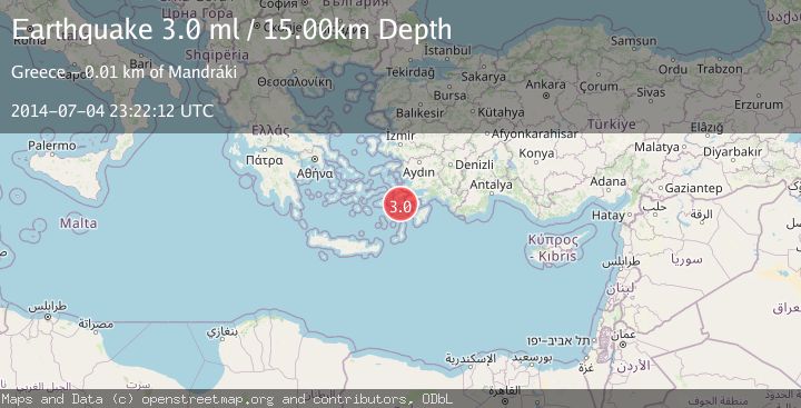Map of DODECANESE IS.-TURKEY BORDER REG