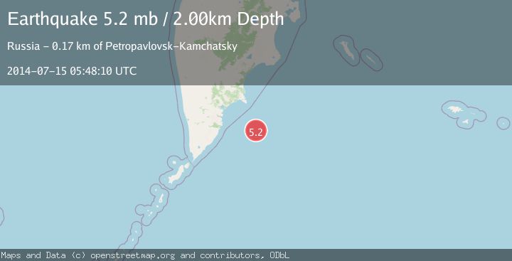 Map of OFF EAST COAST OF KAMCHATKA