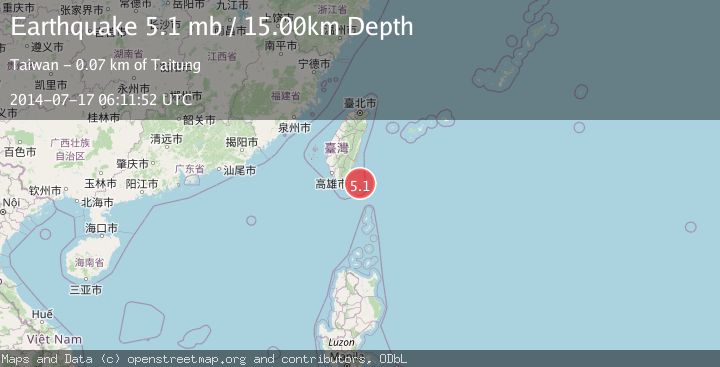 Map of TAIWAN REGION