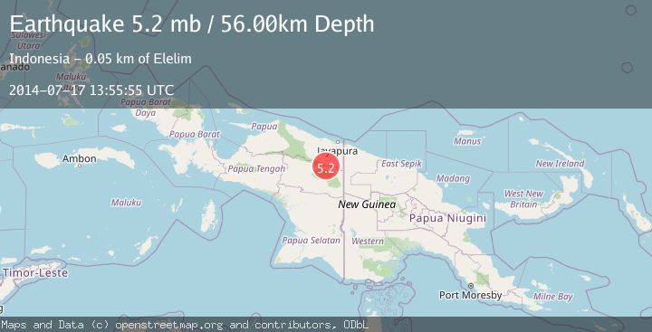 Map of PAPUA, INDONESIA