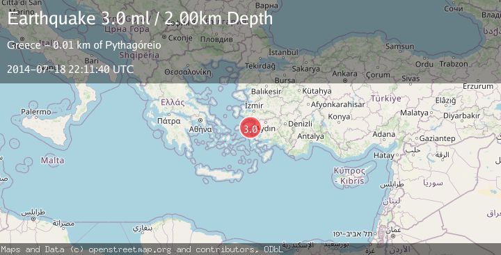 Map of DODECANESE ISLANDS, GREECE