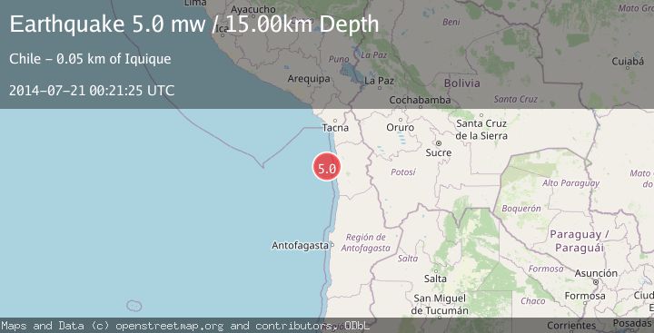 Map of OFFSHORE TARAPACA, CHILE