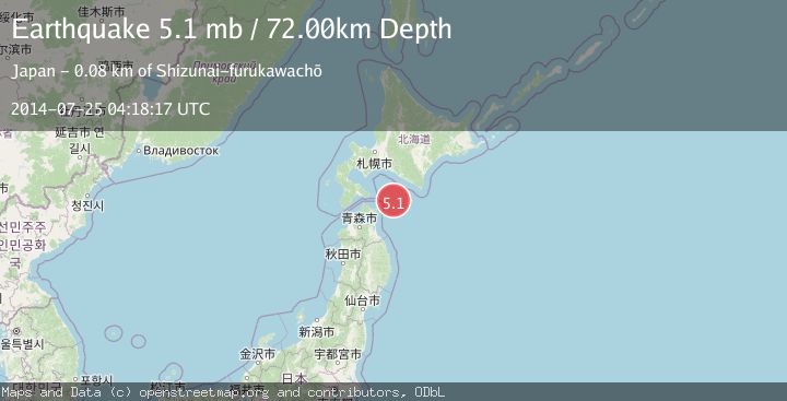 Map of HOKKAIDO, JAPAN REGION