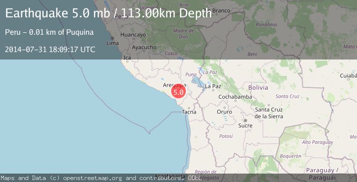 Map of SOUTHERN PERU