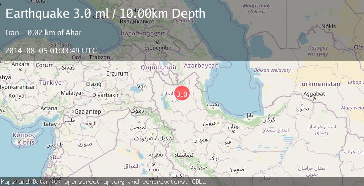 Map of NORTHWESTERN IRAN