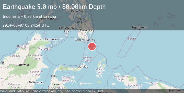 Map of KEPULAUAN TALAUD, INDONESIA