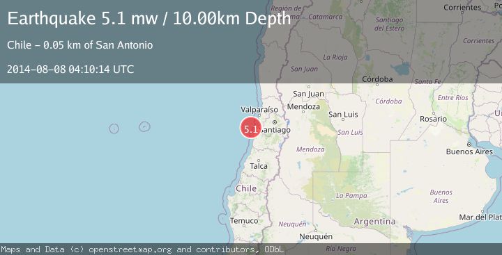 Map of OFFSHORE VALPARAISO, CHILE