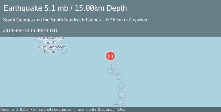 Map of SOUTH SANDWICH ISLANDS REGION