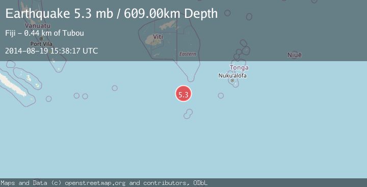 Map of SOUTH OF FIJI ISLANDS