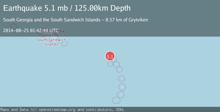 Map of SOUTH SANDWICH ISLANDS REGION