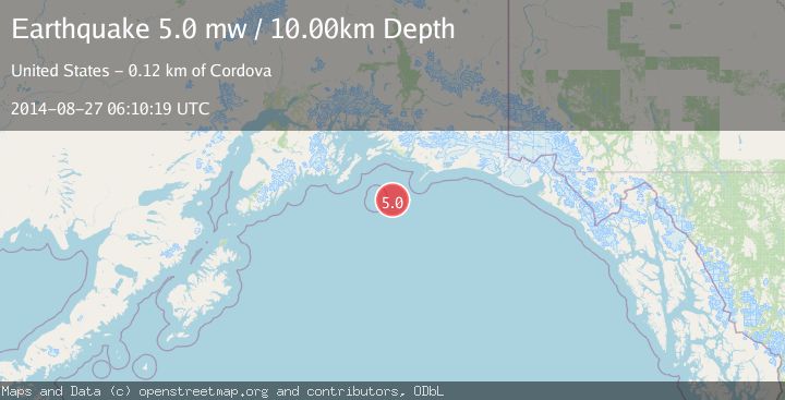 Map of GULF OF ALASKA