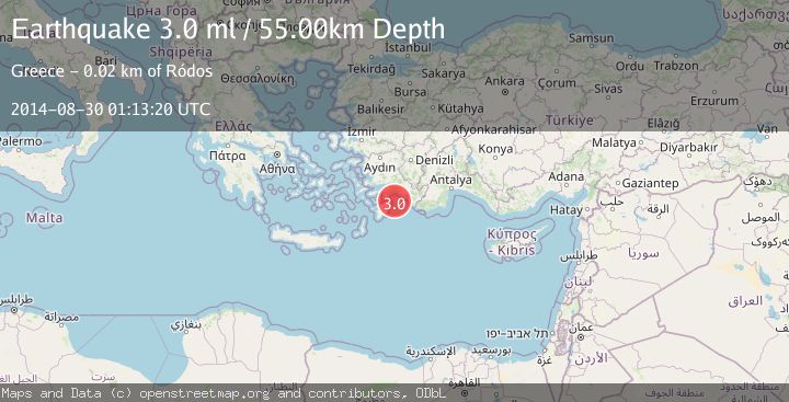 Map of DODECANESE IS.-TURKEY BORDER REG