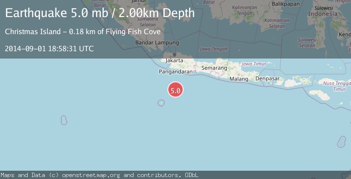 Map of SOUTH OF JAVA, INDONESIA