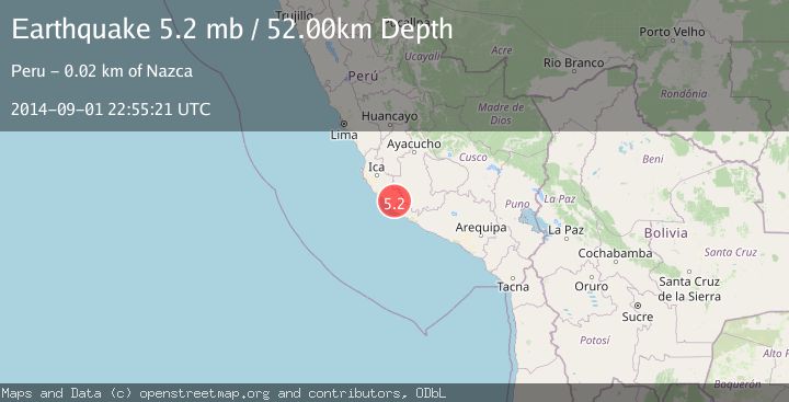 Map of NEAR COAST OF SOUTHERN PERU