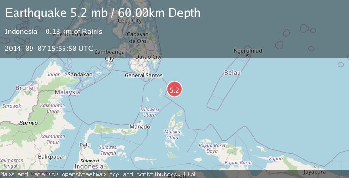Map of KEPULAUAN TALAUD, INDONESIA